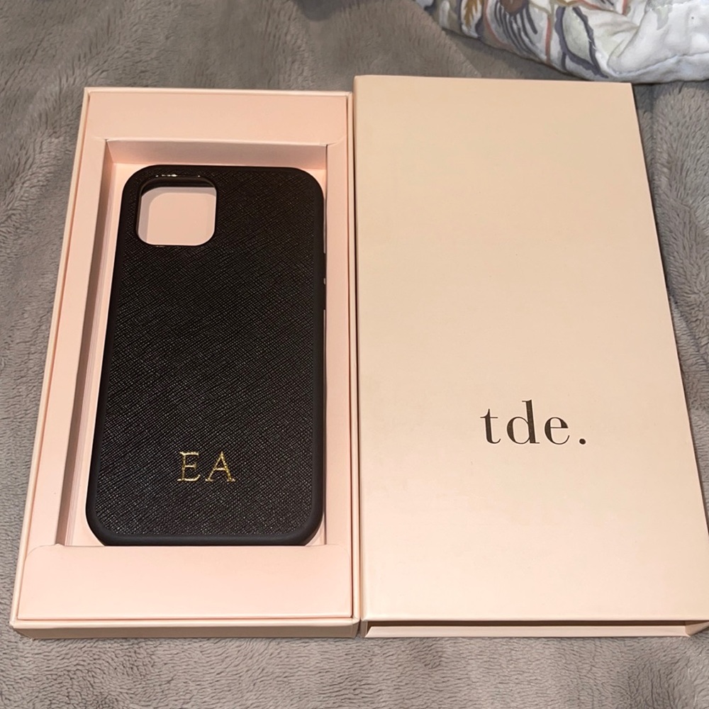 New Black iPhone 12 Pro Case With Gold Letters